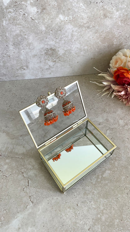 Deepika Necklace Set Orange