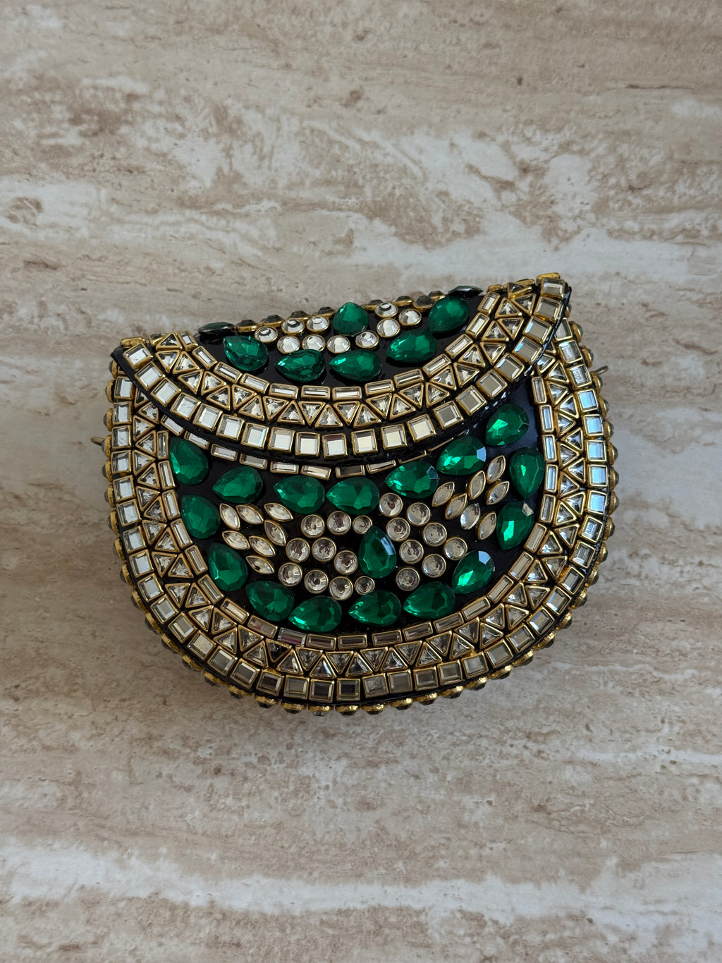 Satya Beaded Mini Clutch | Green
