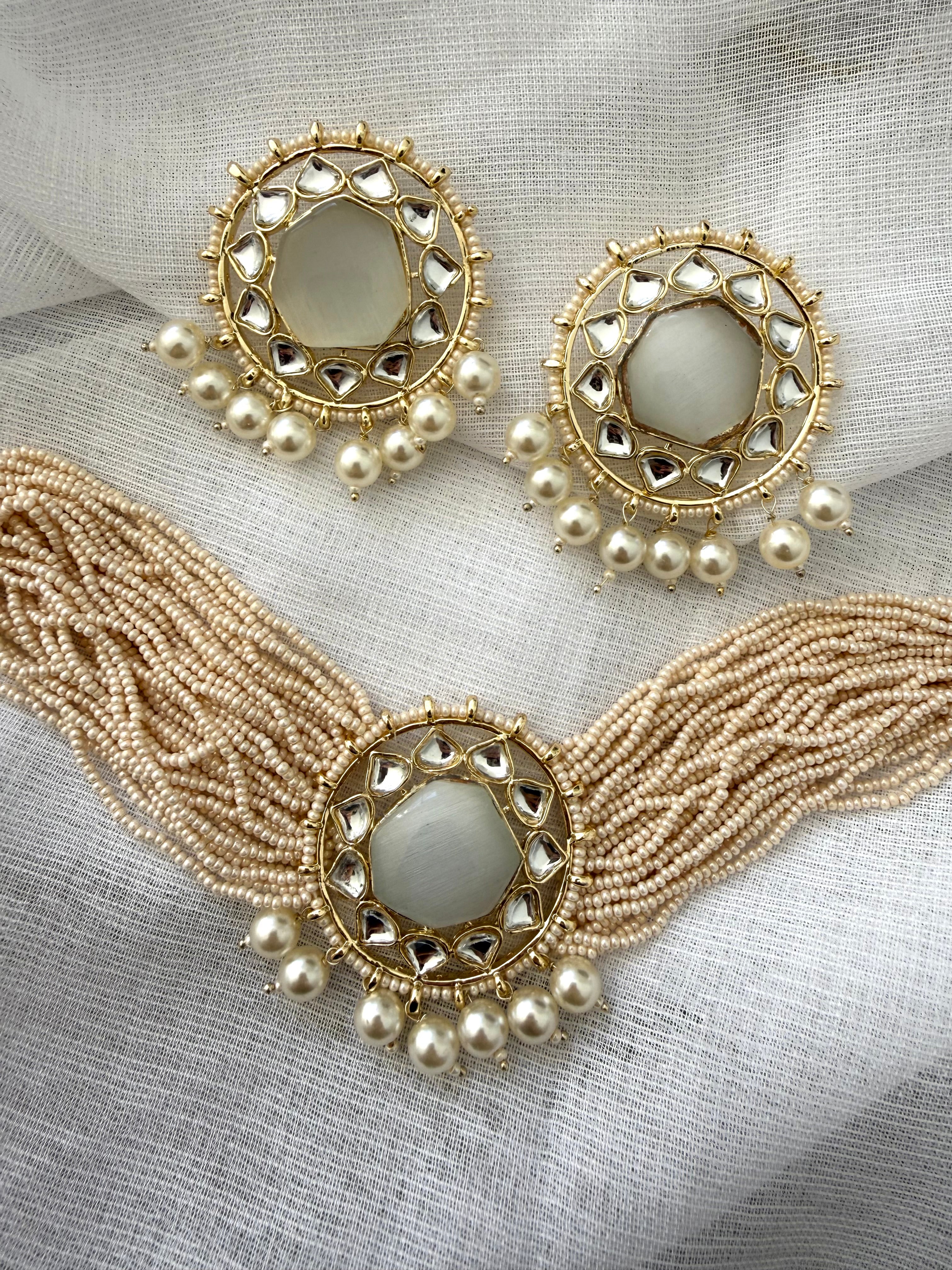 Soha Necklace Set | White
