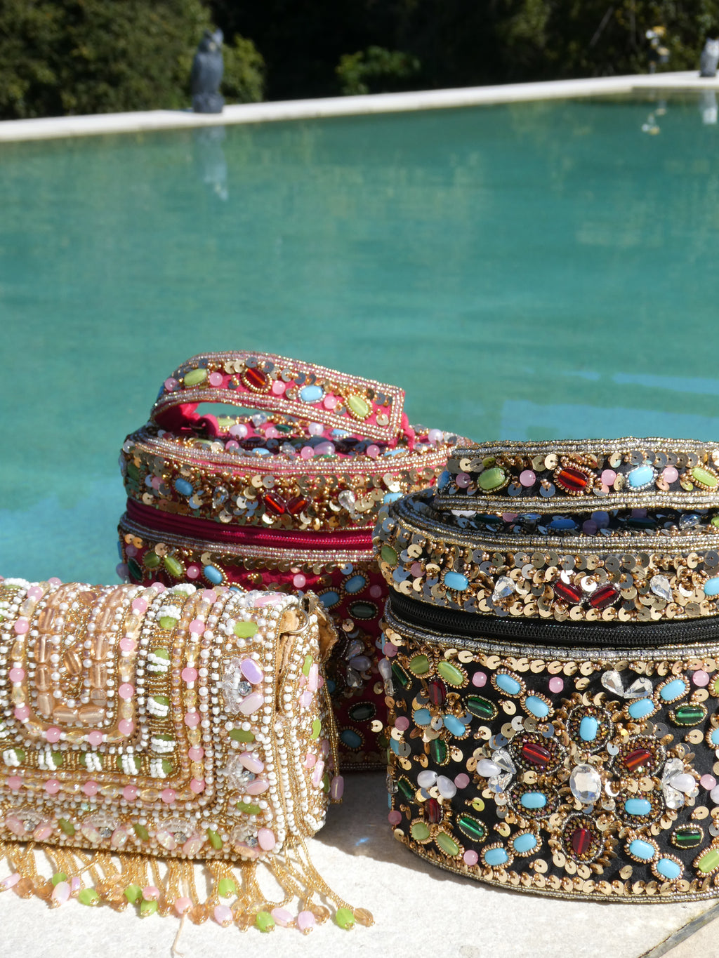 Ziya Beaded Bag | Mint Pink