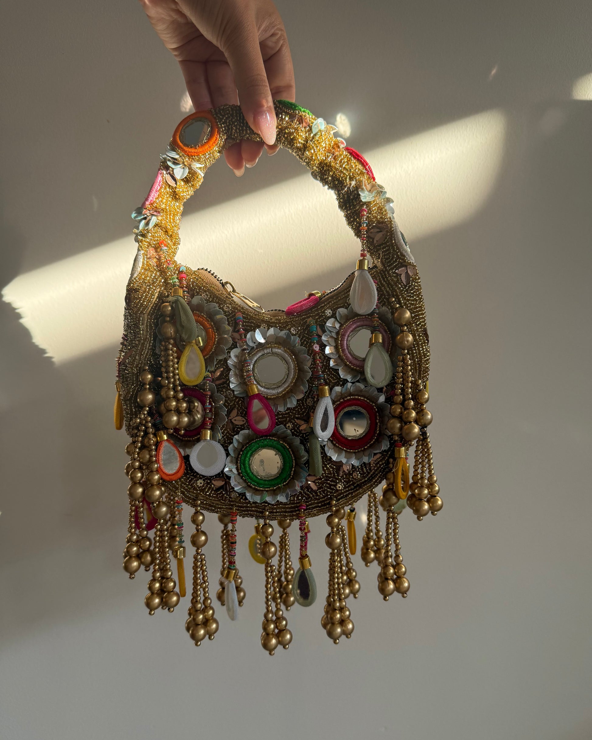 Zara Mirror Bag Gold