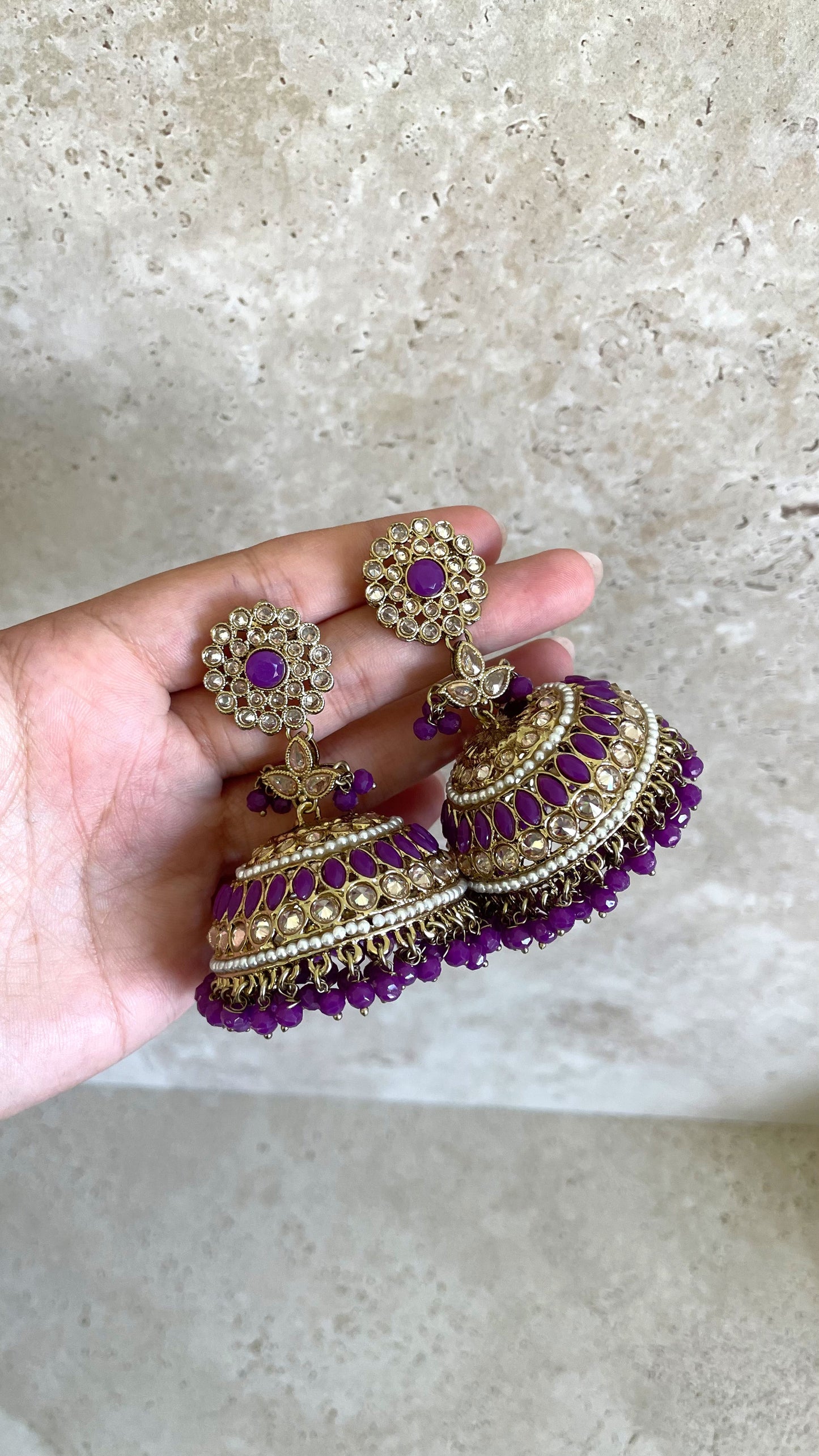 Alia Necklace Set Purple