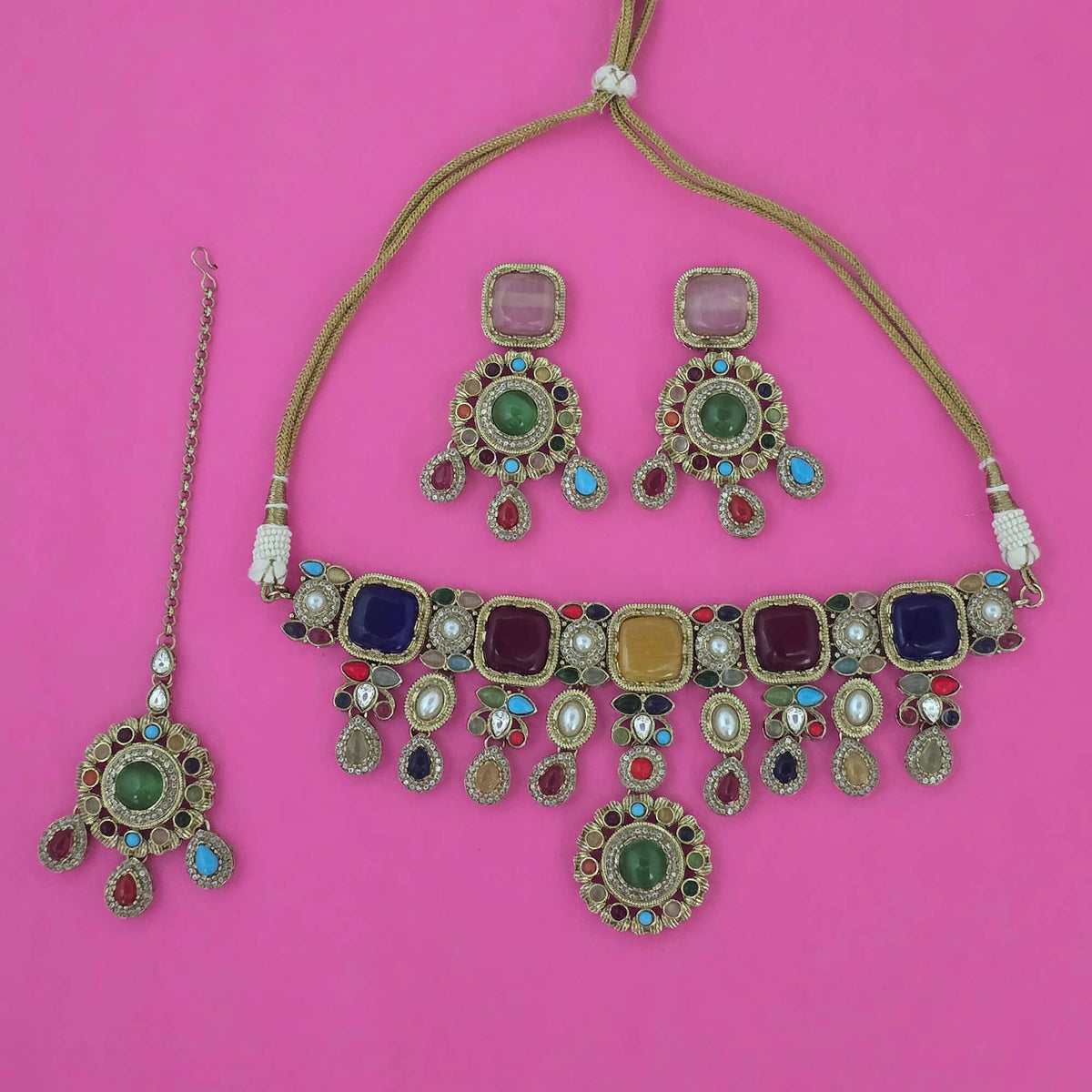 Gulnaaz Necklace Set | Multi