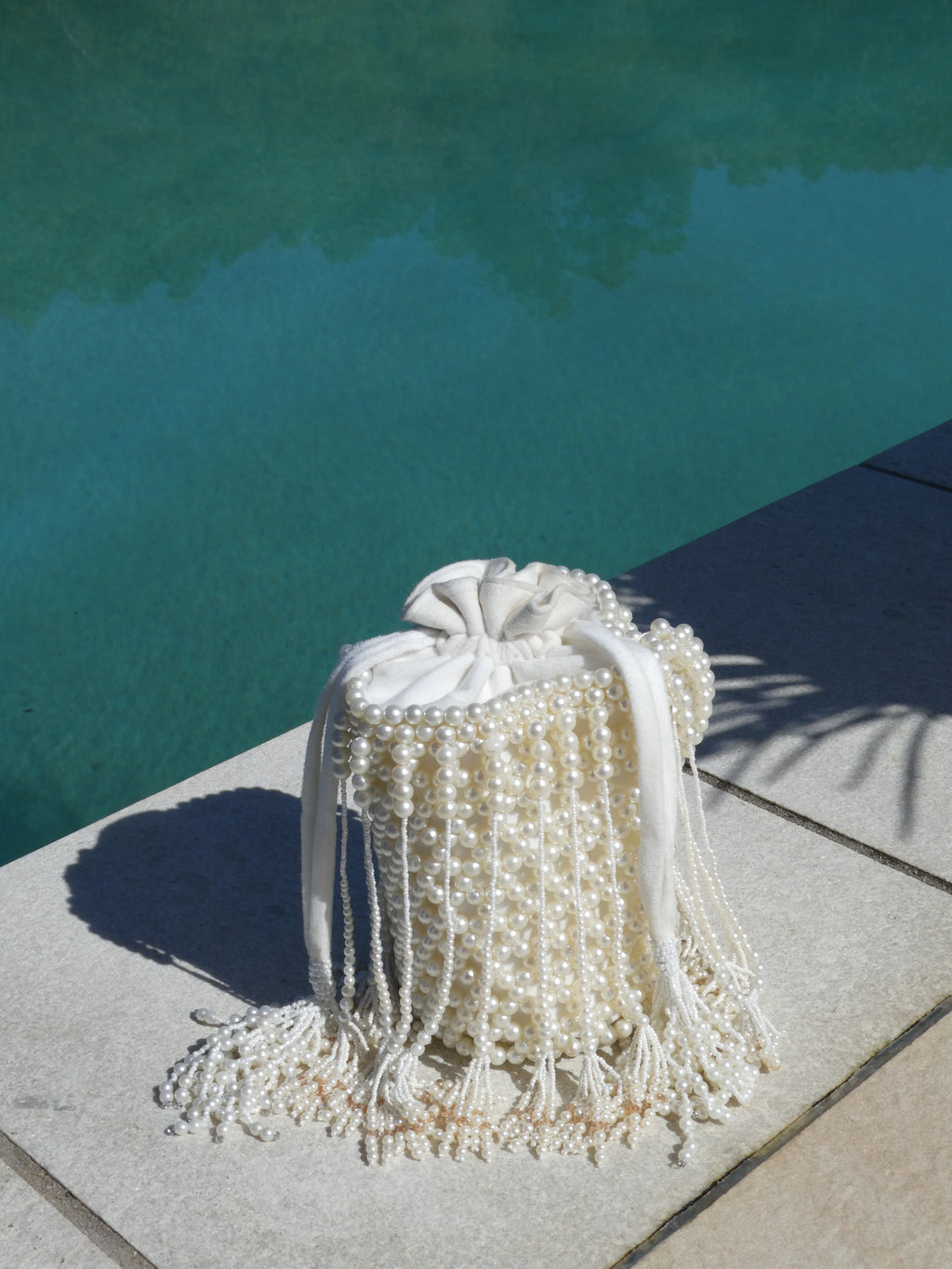 Ivy Pearl Bag | White