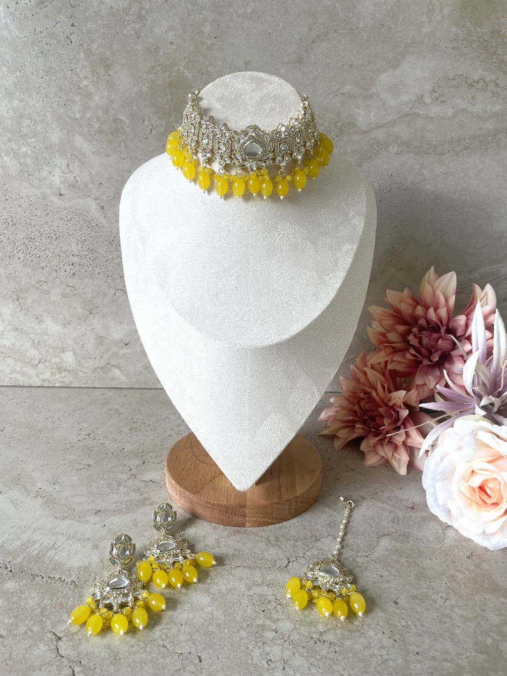 Ana Necklace Set | Yellow