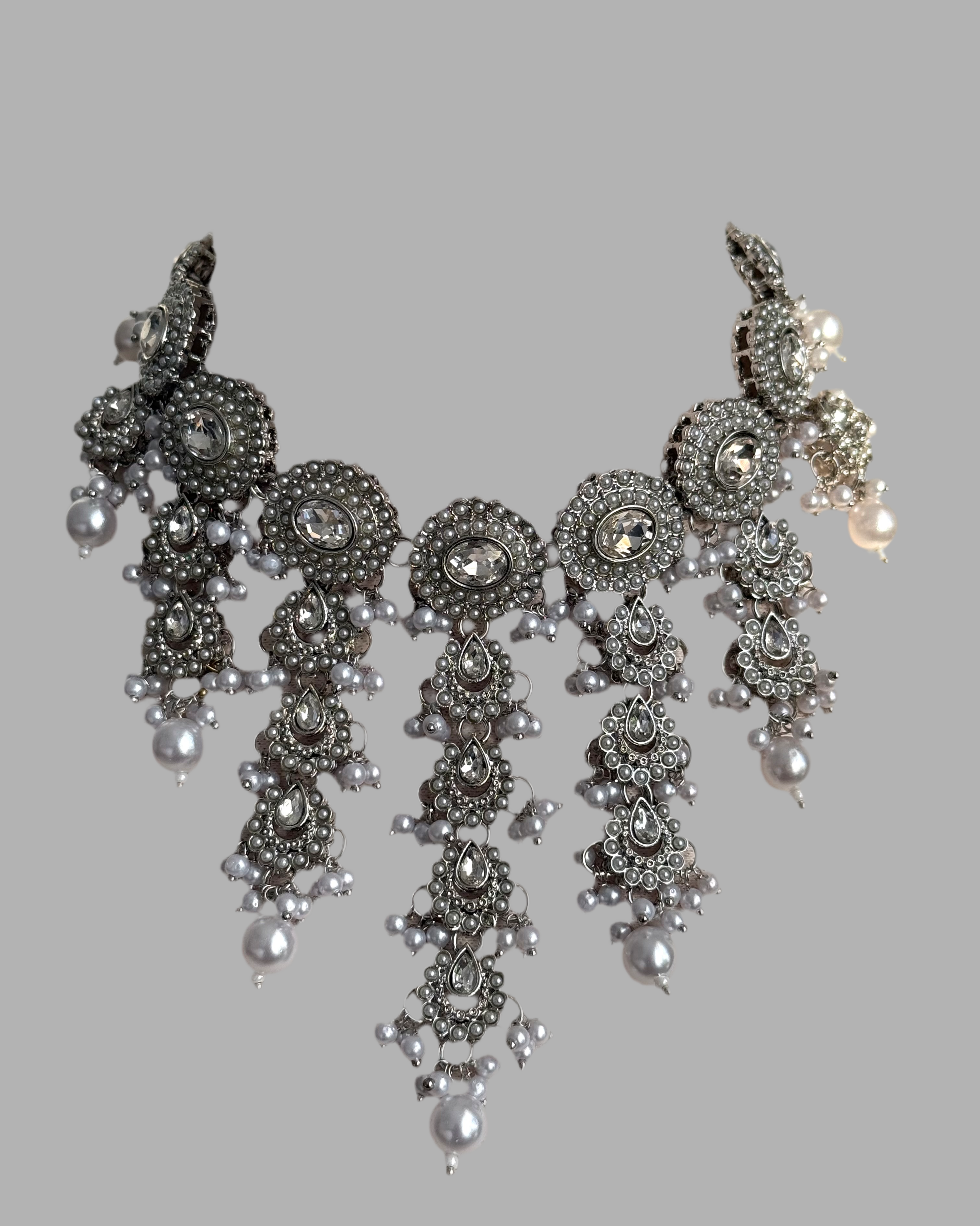 Aliyah Necklace Set Silver