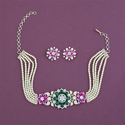 Piyali Necklace Set | Mint Pink