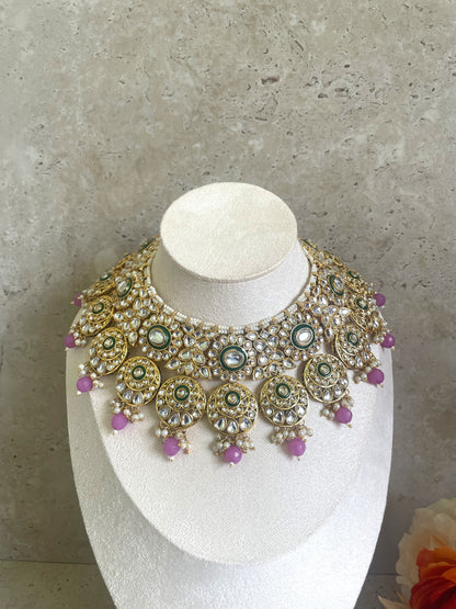 Payal Necklace Set Purple