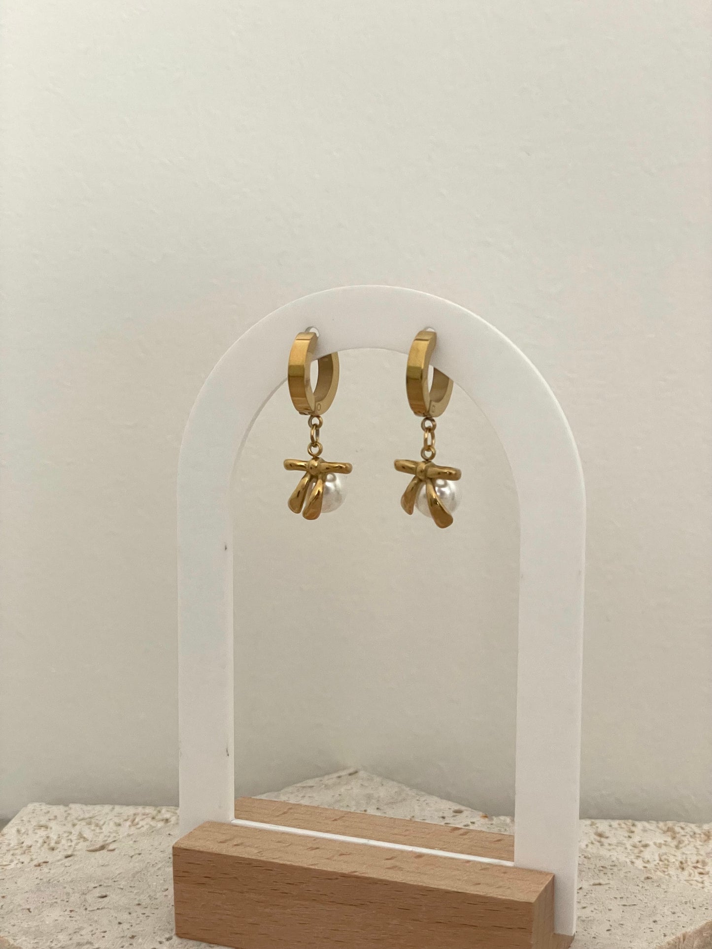 Blair Bow Pearl Earrings