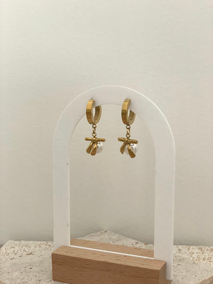 Blair Bow Pearl Earrings