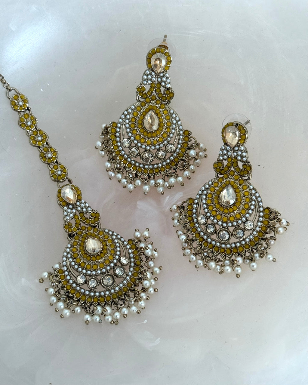 Rhea Necklace Set Yellow