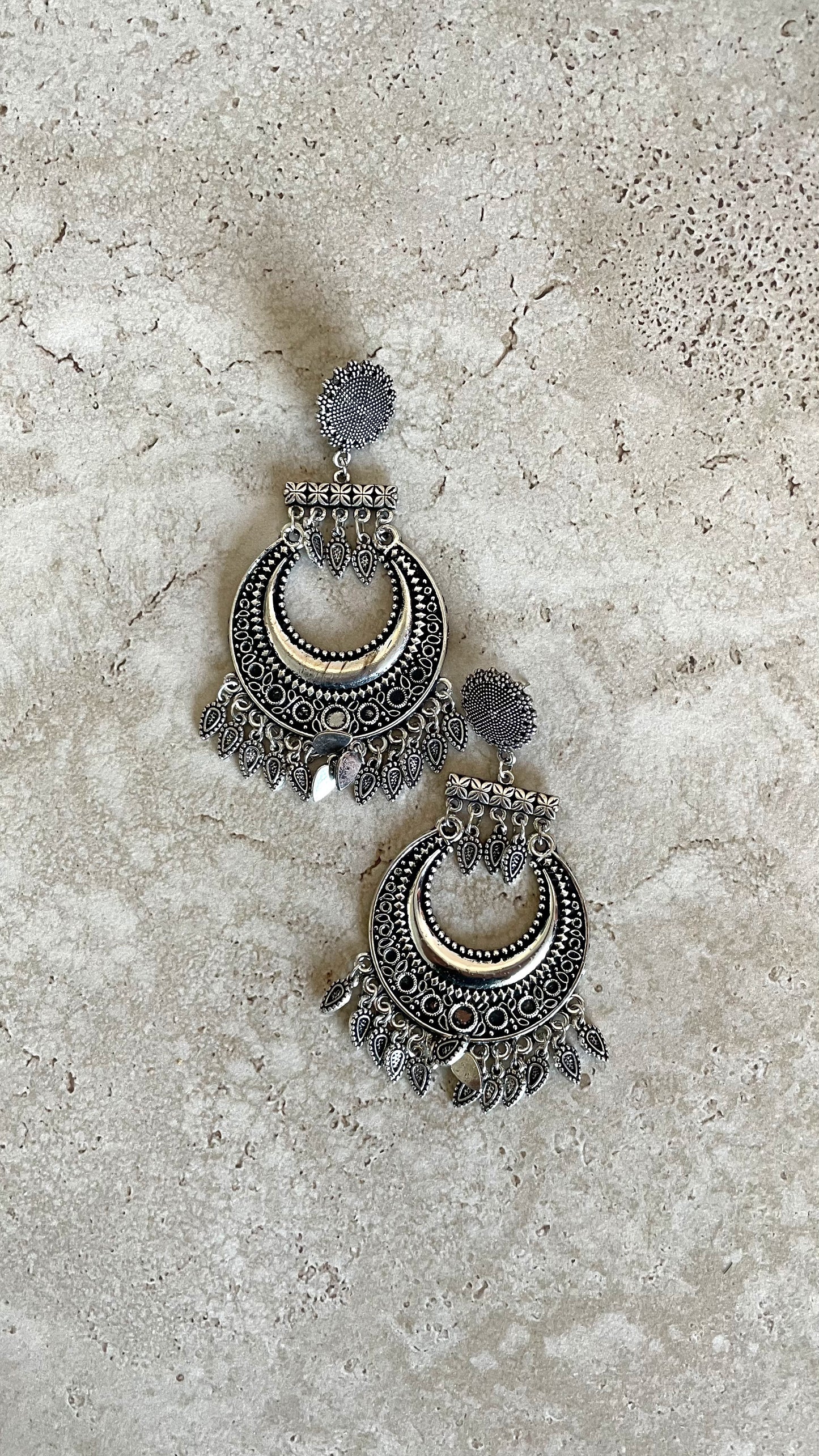 Aisha Earrings Oxidised