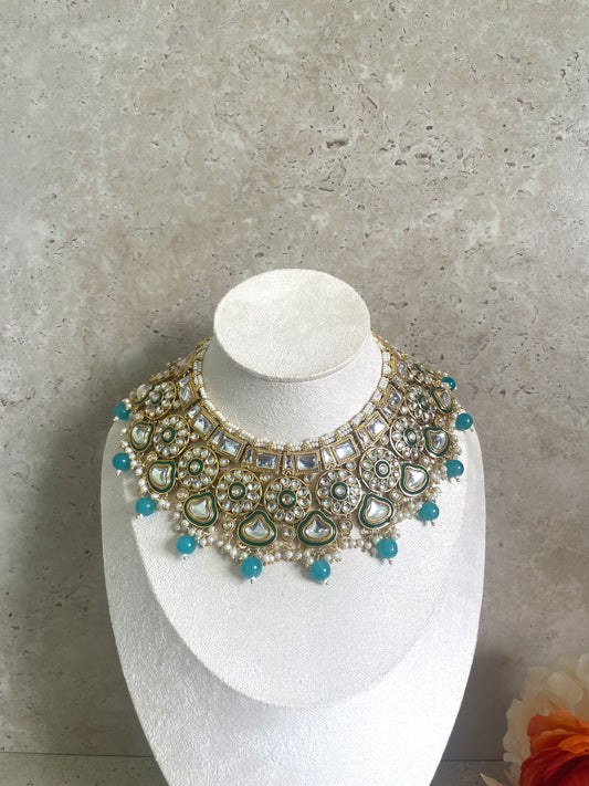 Priya Necklace Set Turquoise