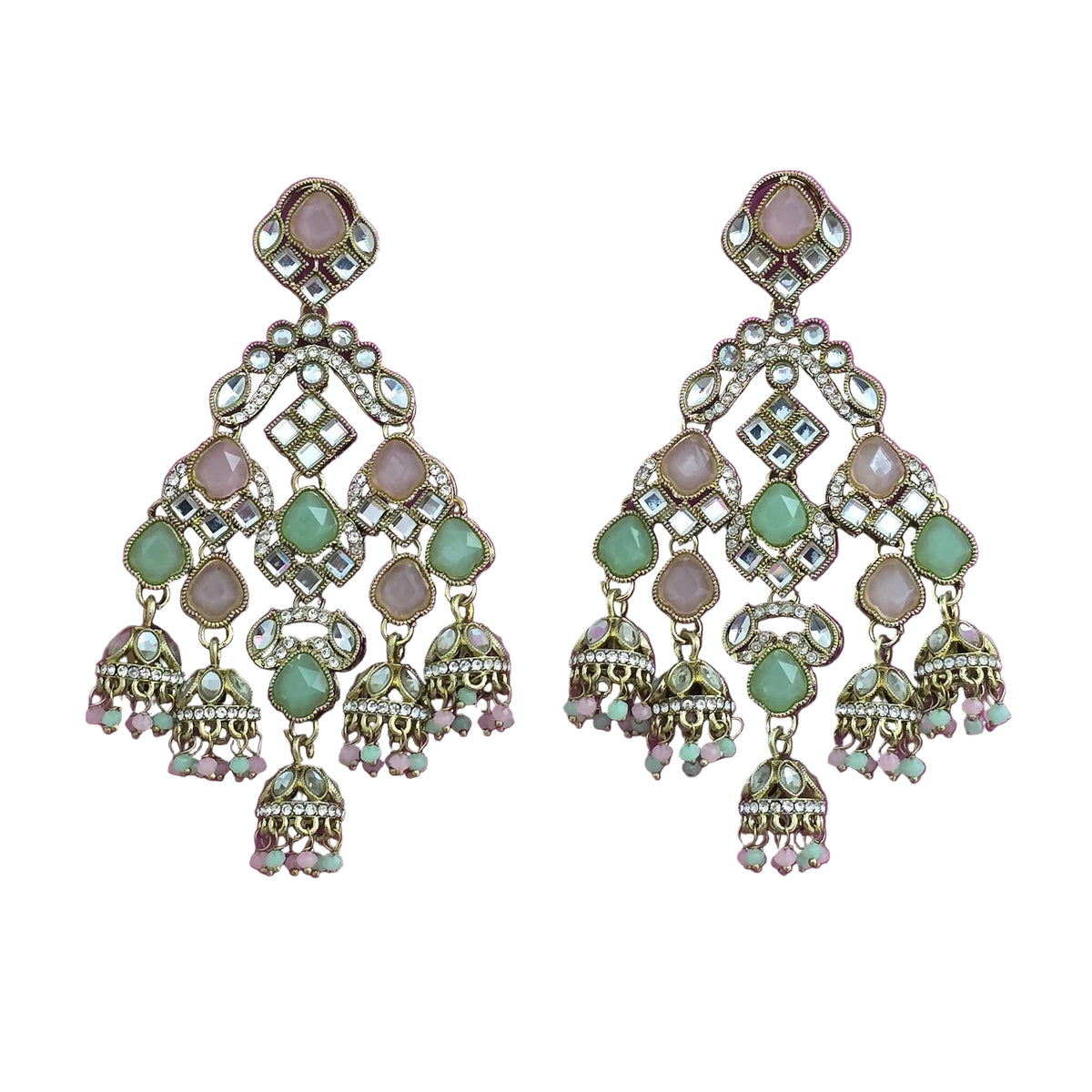 Aashi Earrings | Mint Pink