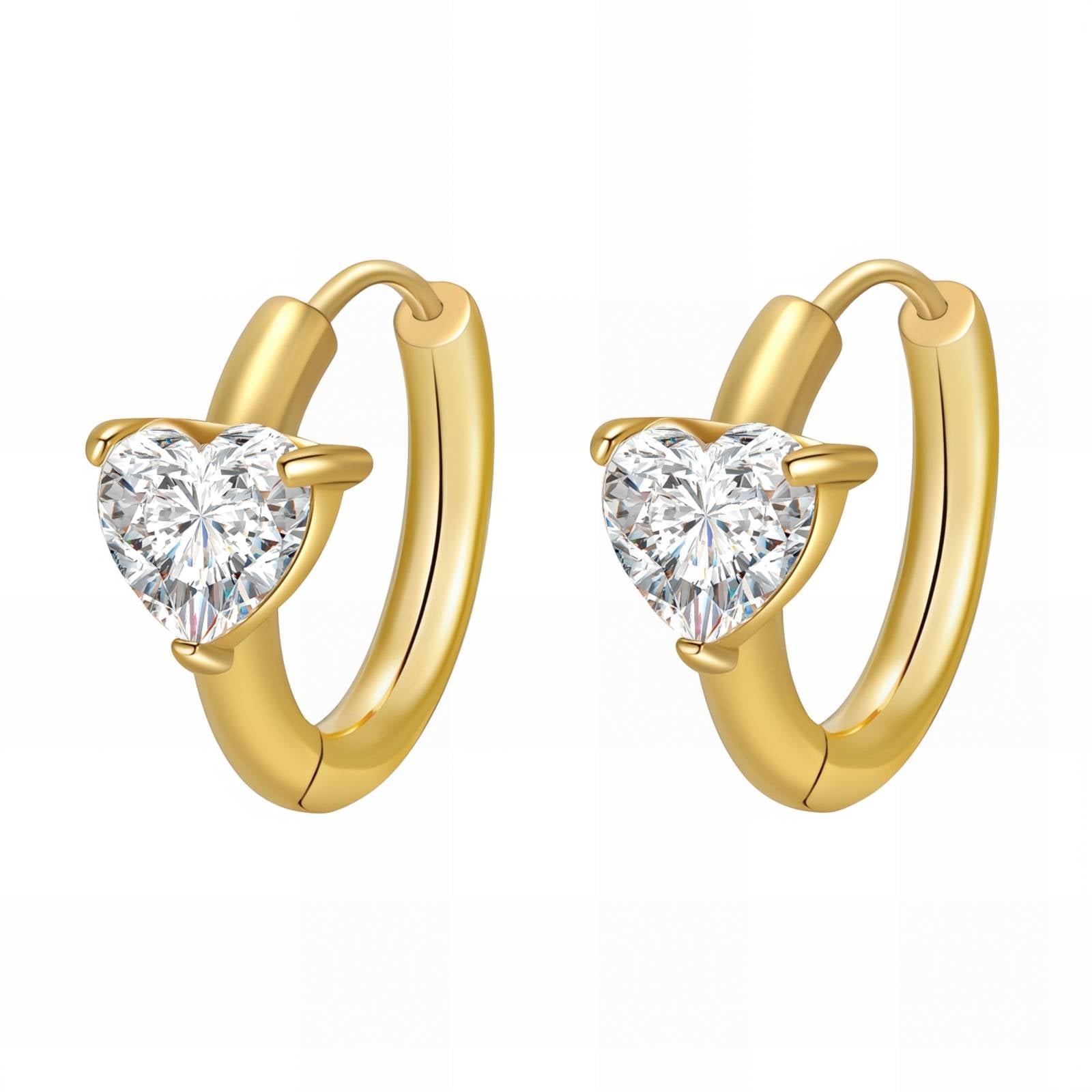 Pia Hearts Earrings | Gold