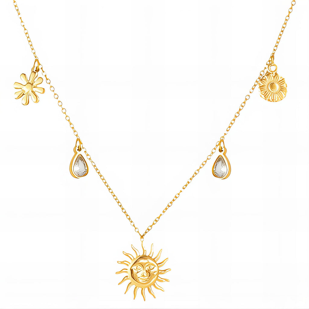 Hazel Sun Necklace | Gold
