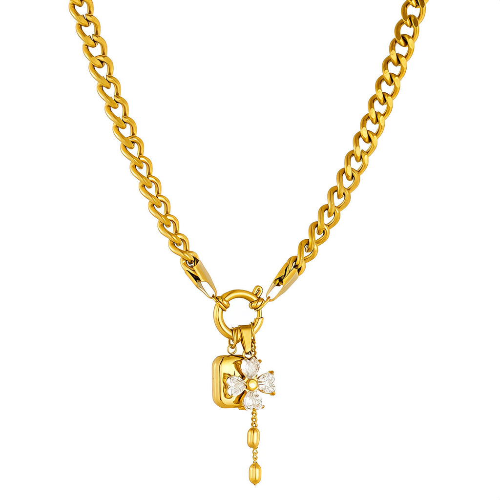 Ivy Flower Necklace | Gold