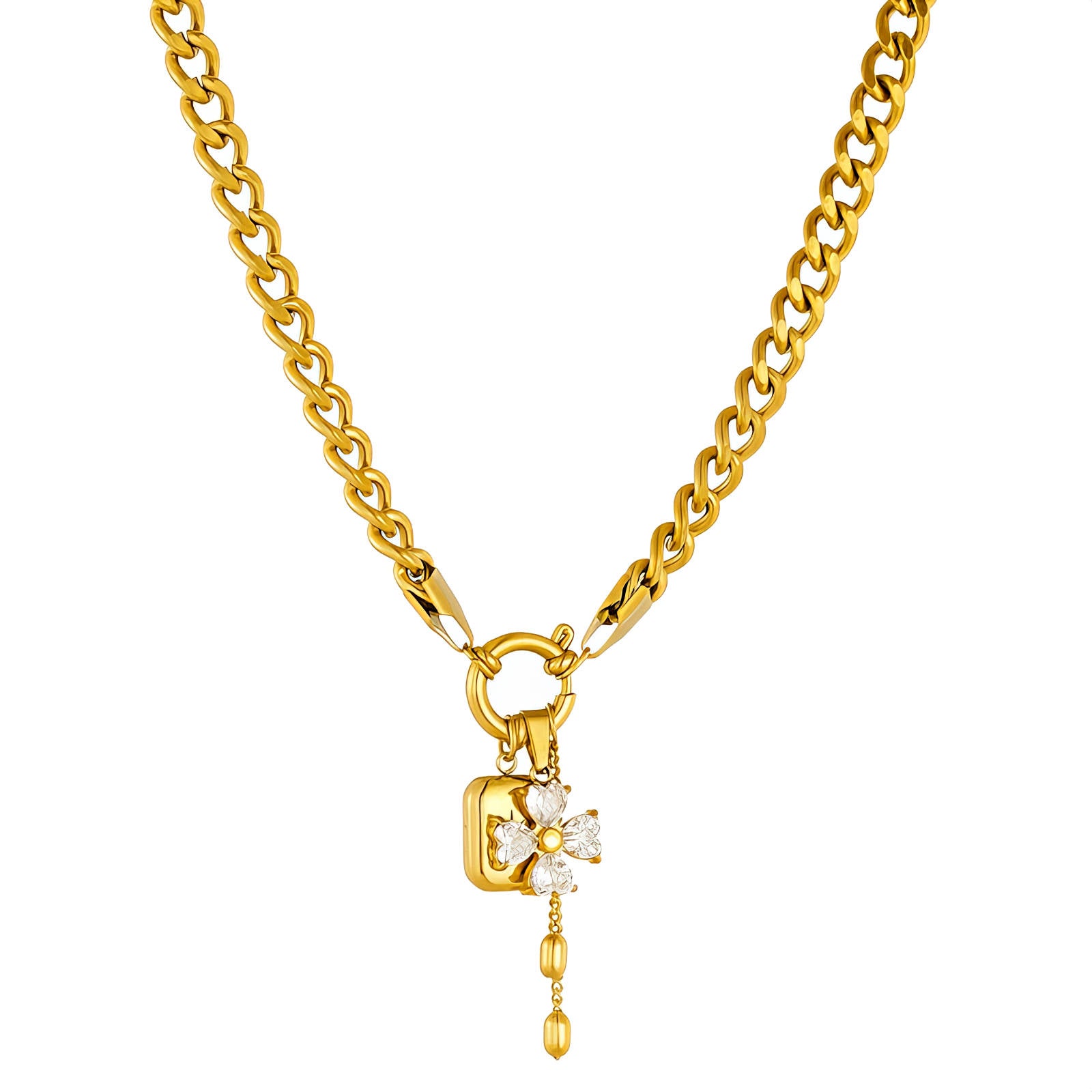 Ivy Flower Necklace | Gold