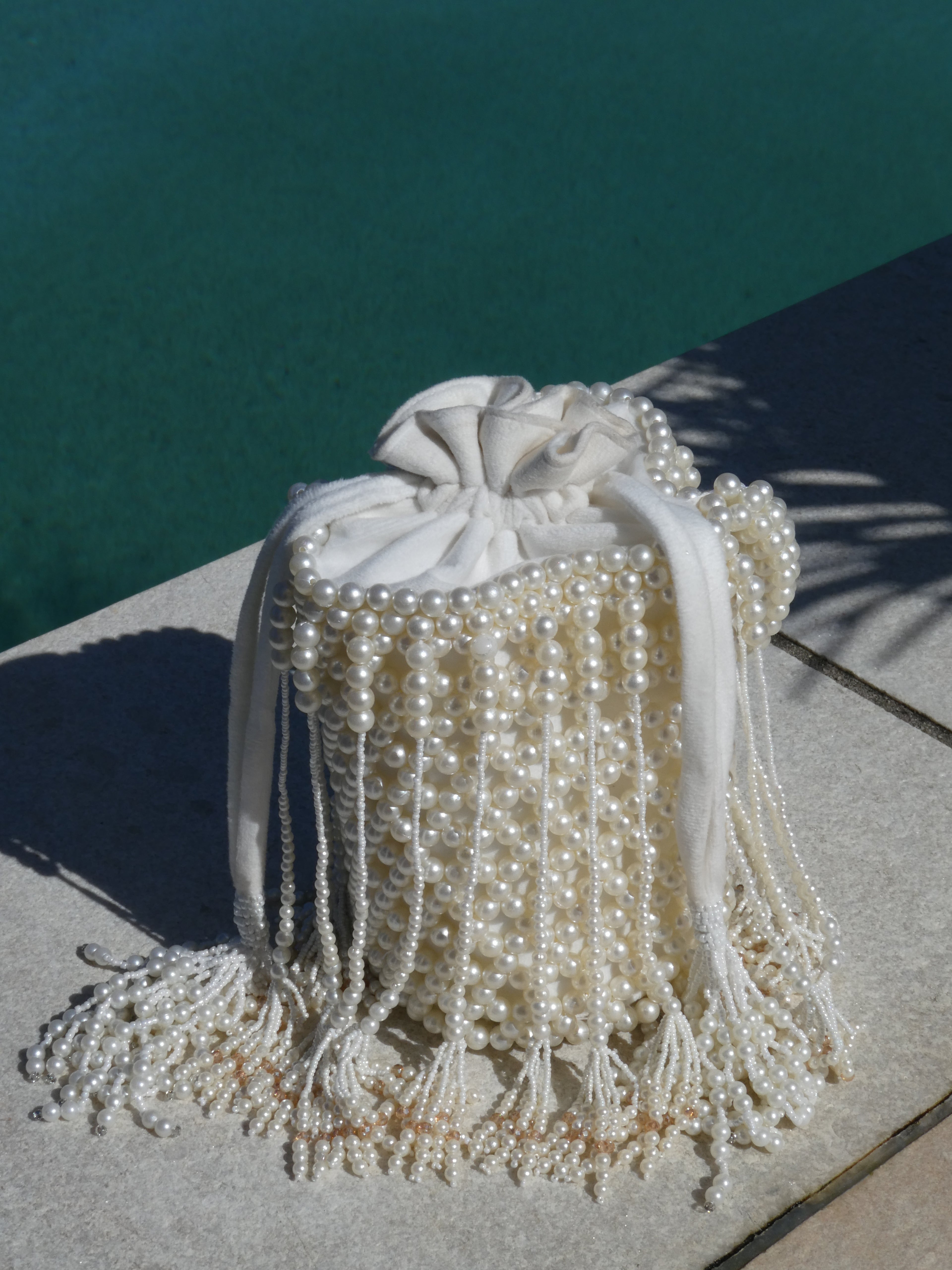Ivy Pearl Bag | White