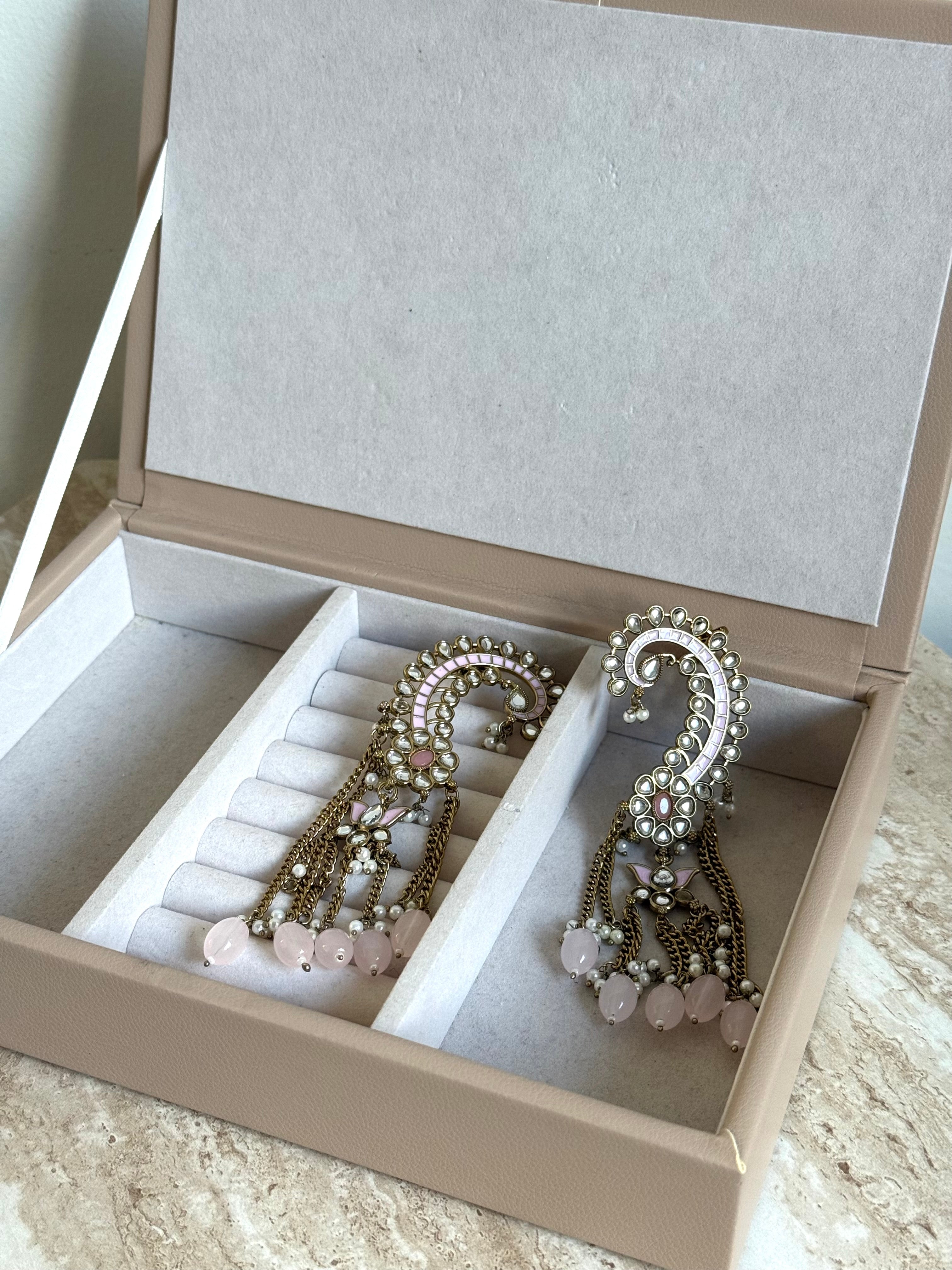 Indira Earcuff Earrings | Soft Pink