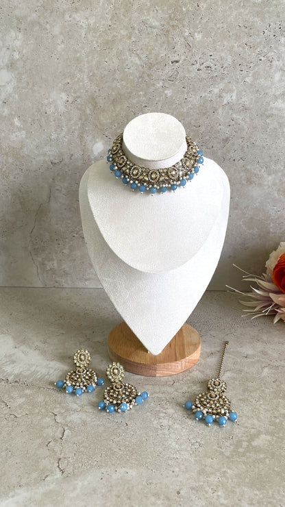 Ananya Necklace Set Blue