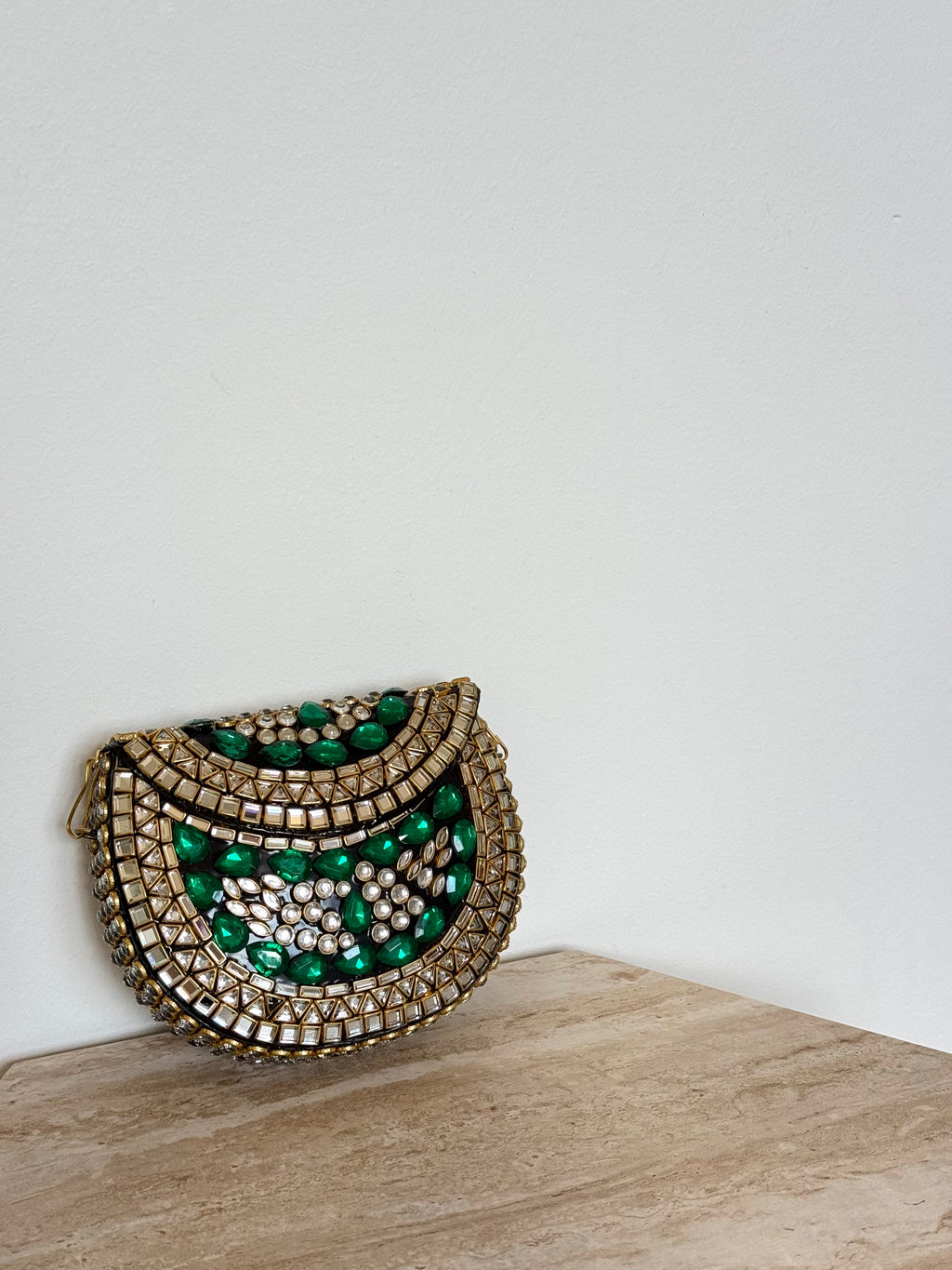 Satya Beaded Mini Clutch | Green