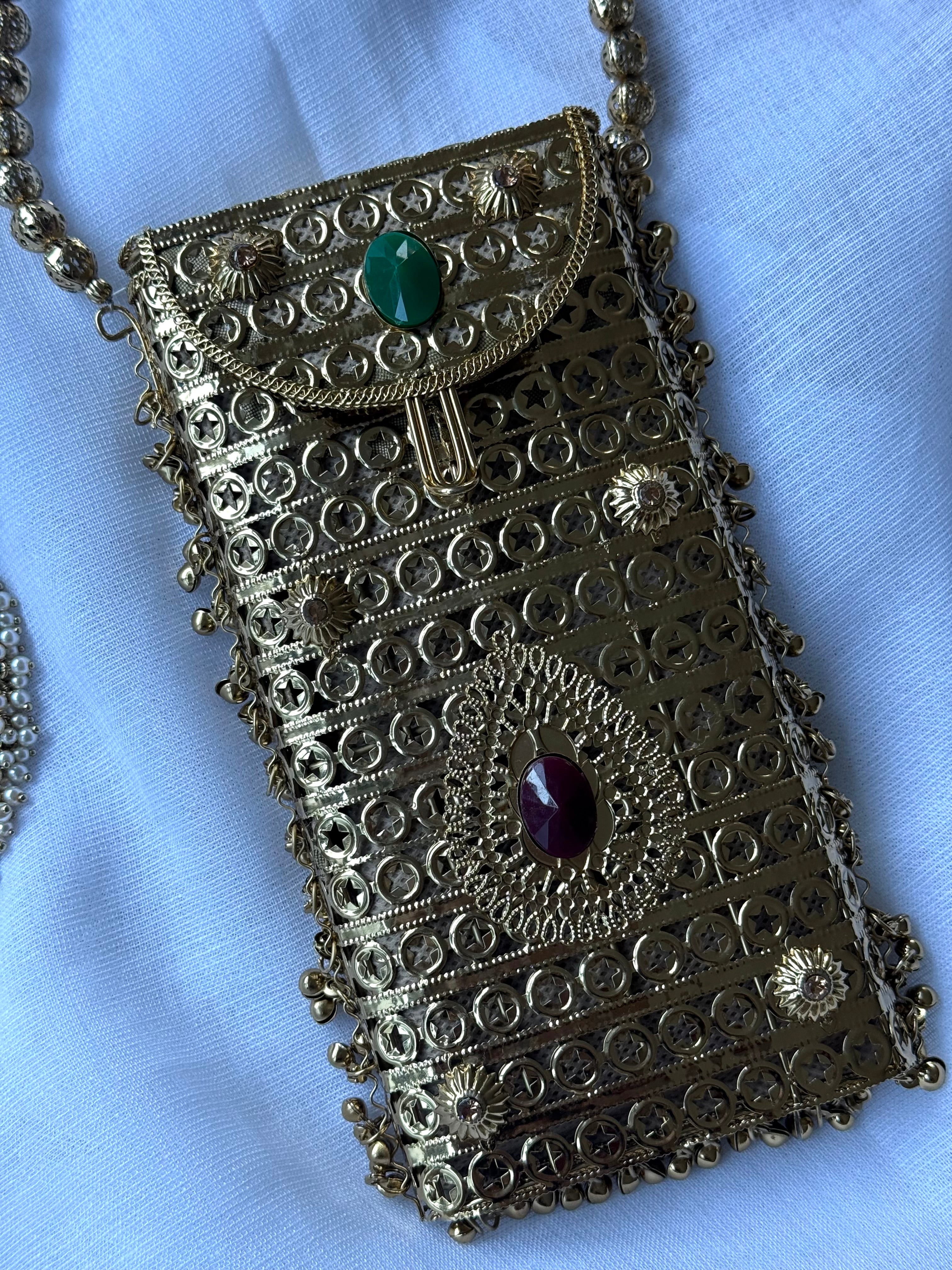 Kyra Mobile Bag | Gold