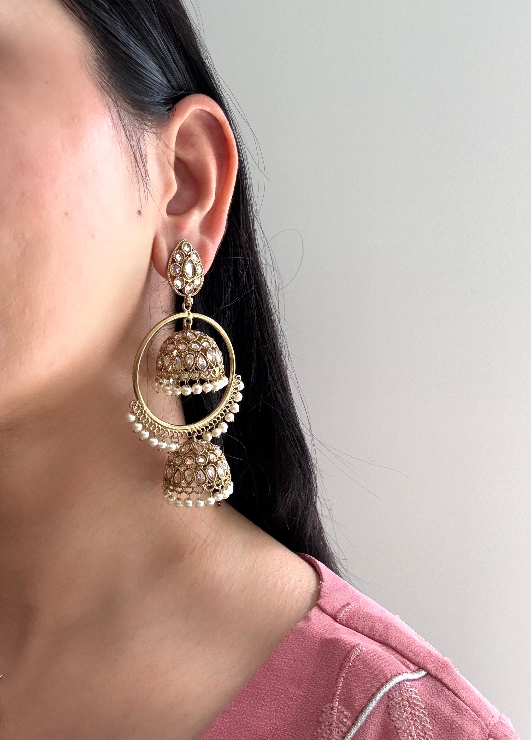 Ishika Jhumka White