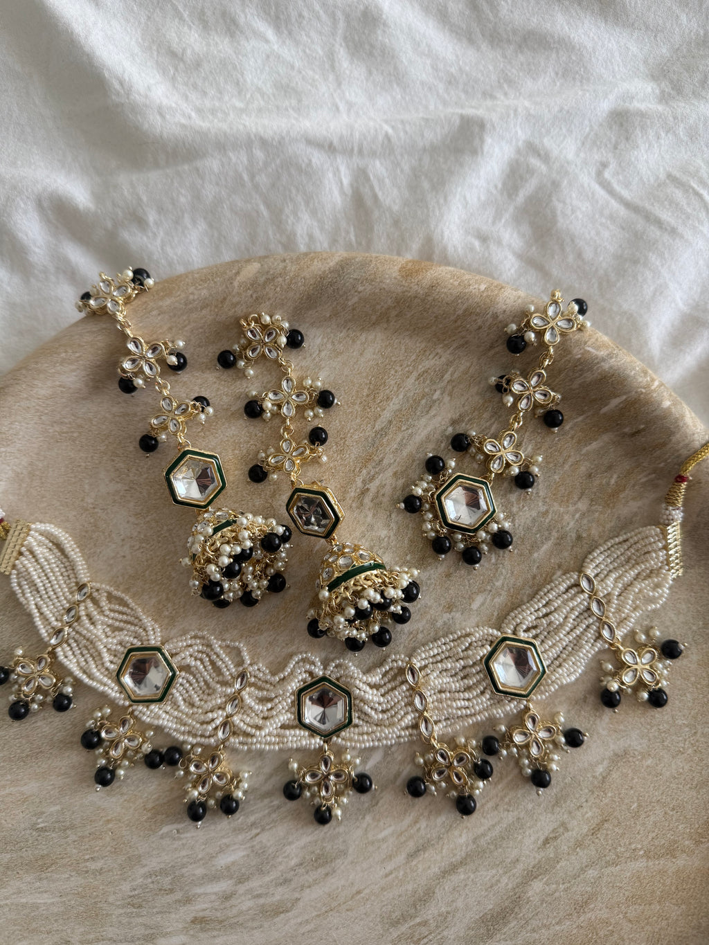 Jass Necklace Set Black