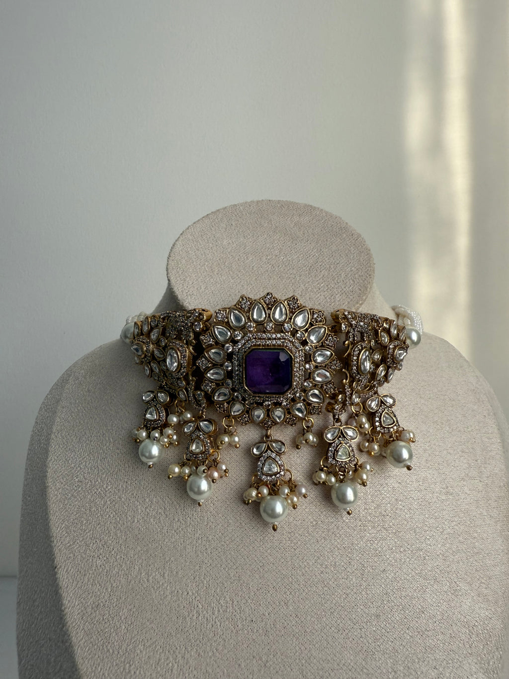 Jannat Necklace Set | Purple