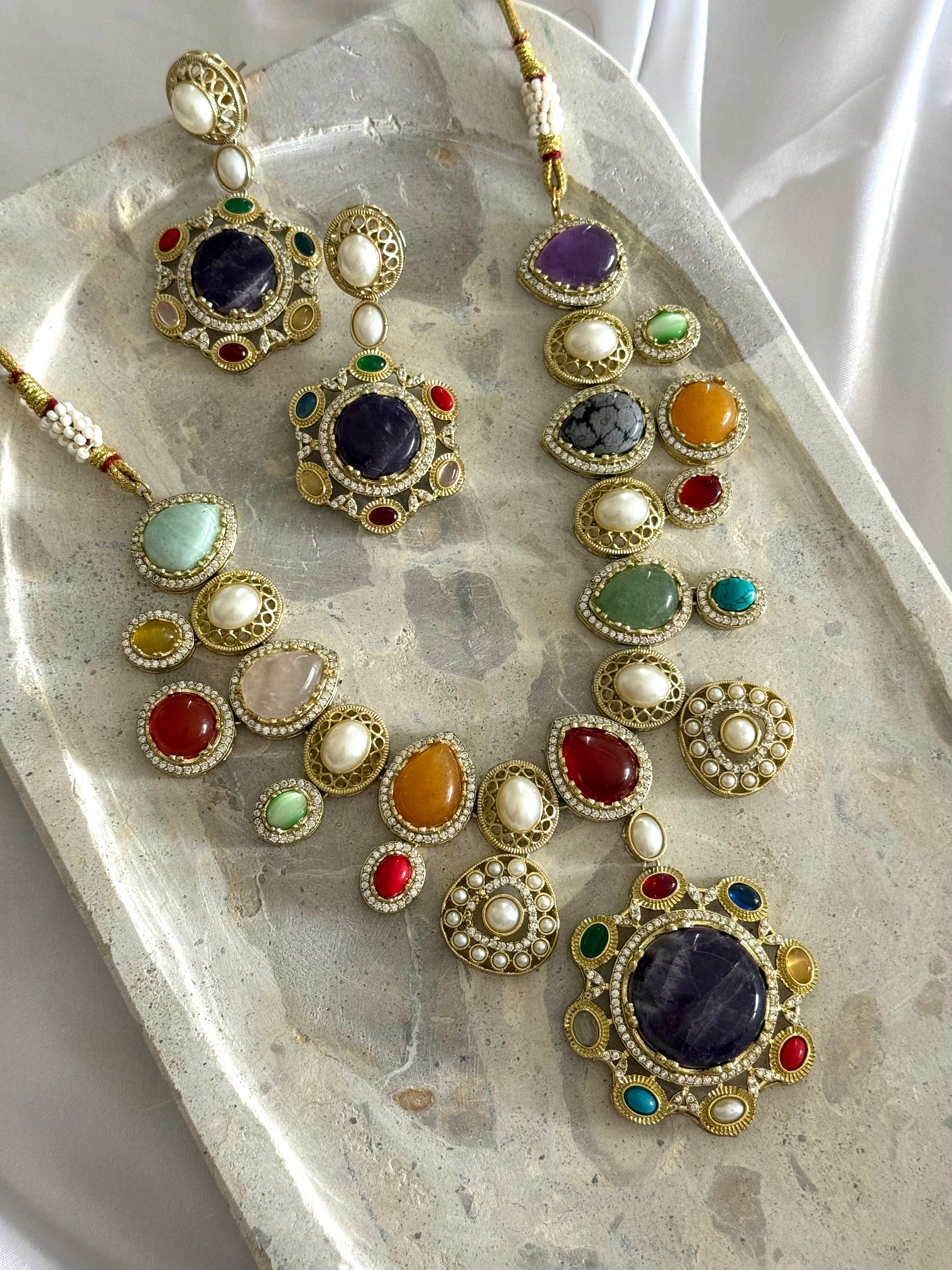 Aarika Necklace Set | Multi