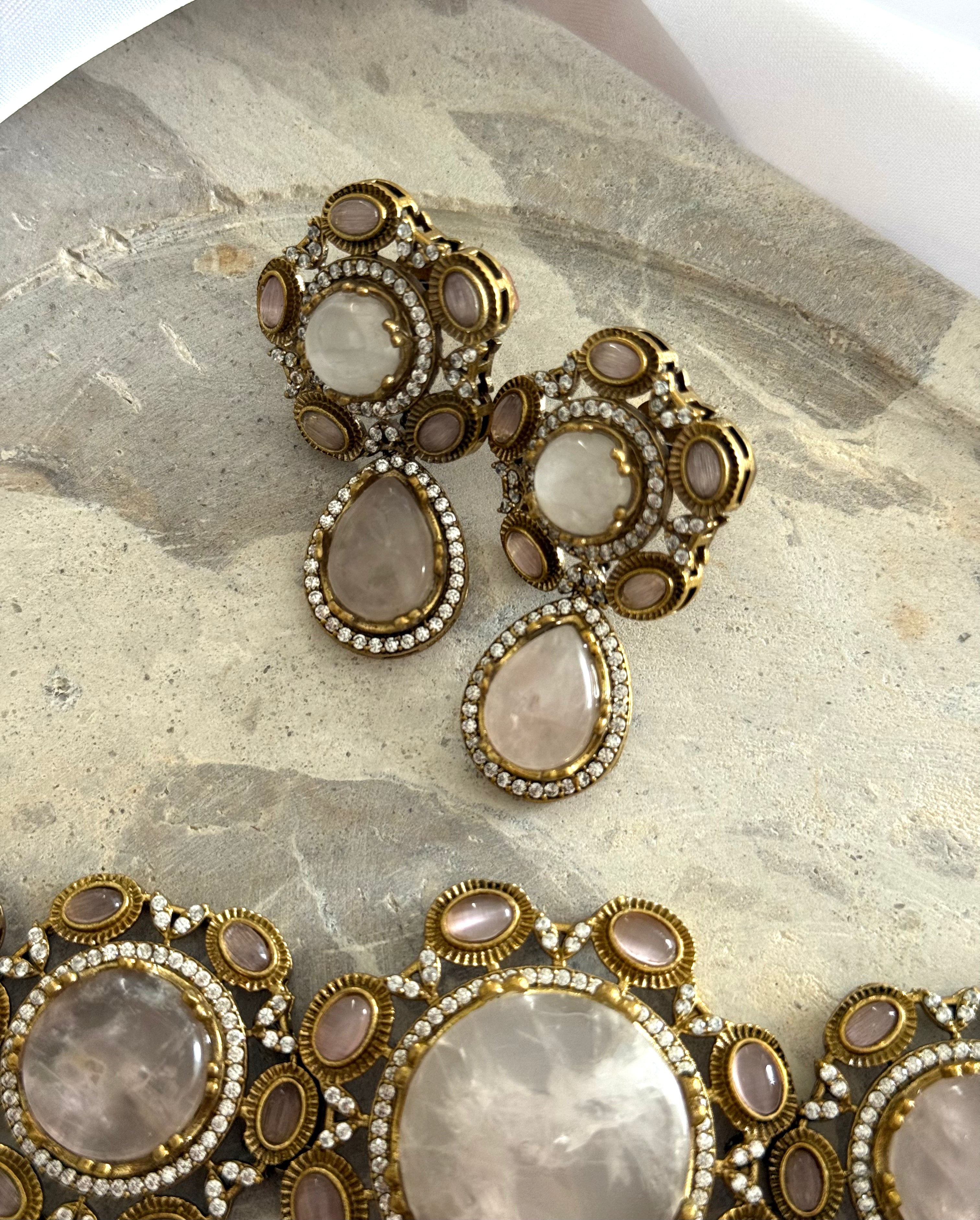 Rivaa Necklace Set | Baby Pink