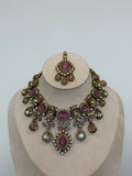 Ambika Necklace Set | Baby Pink