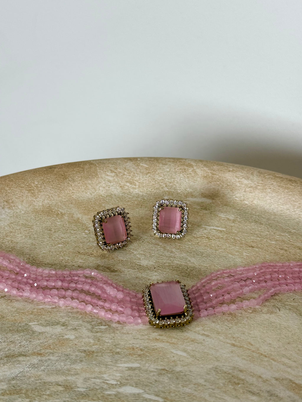 Rumi Choker Set | Baby Pink