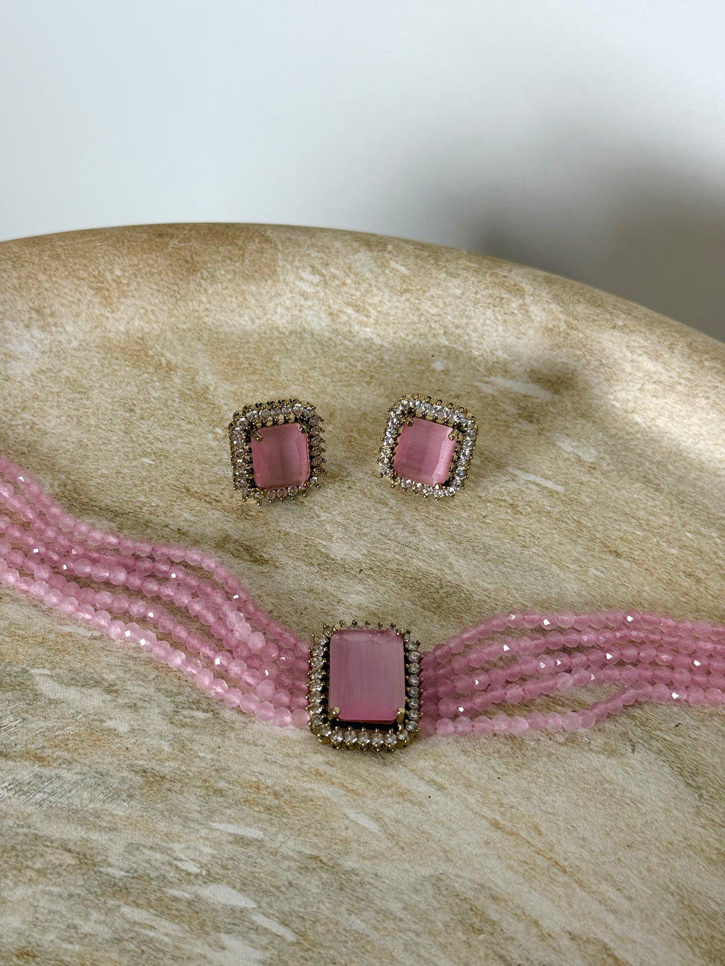 Rumi Choker Set | Baby Pink