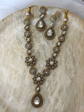 Nihaarika Necklace Set | Gold