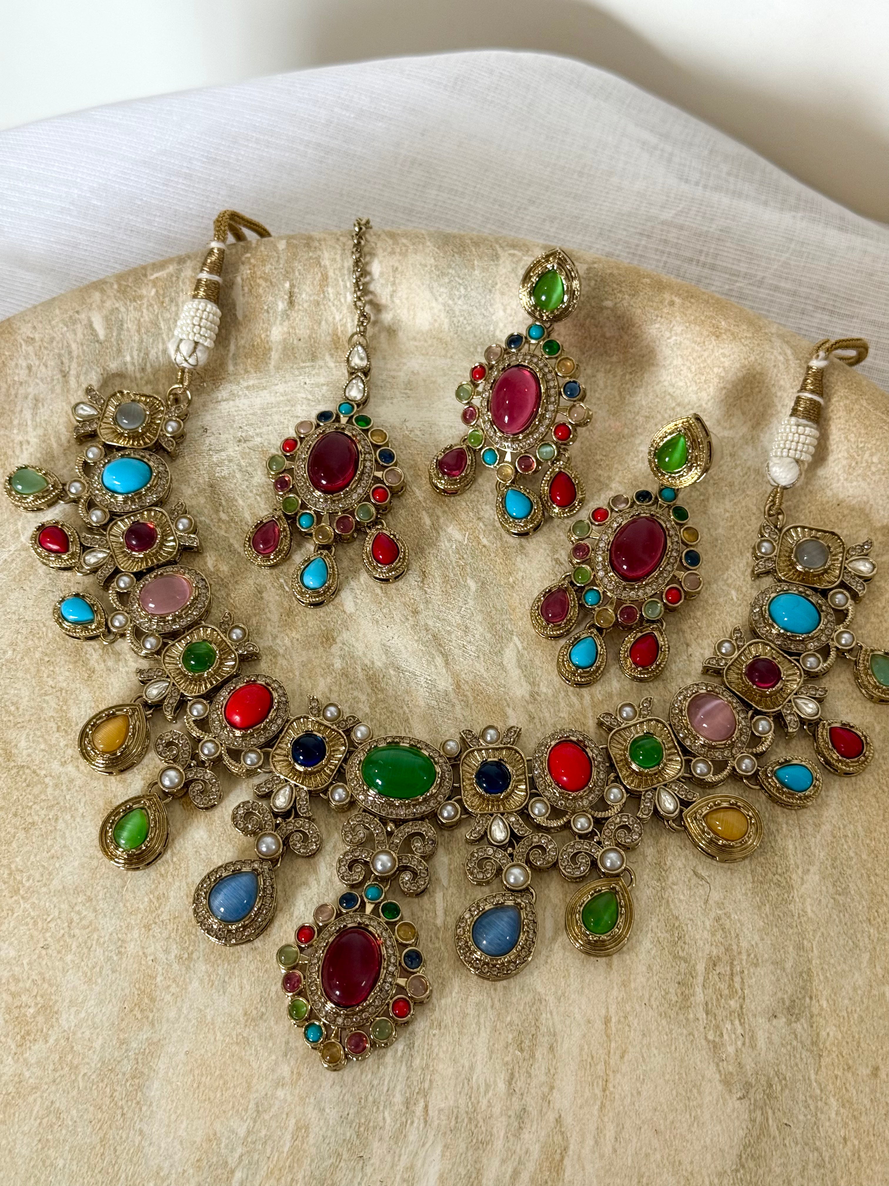 Ambika Necklace Set | Multi