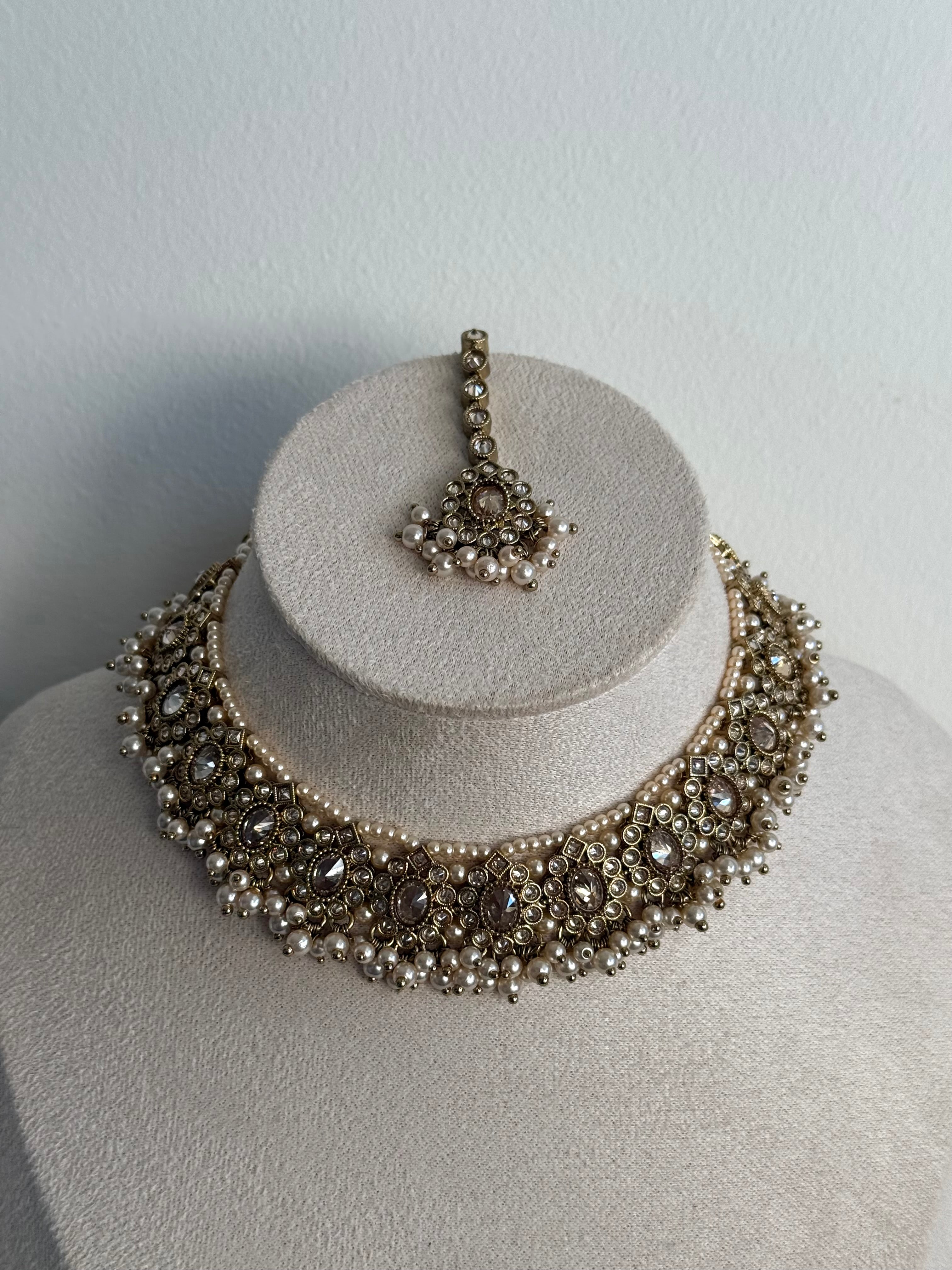 Saira Necklace Set | Gold