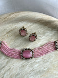 Akanksha Necklace Set | Baby Pink
