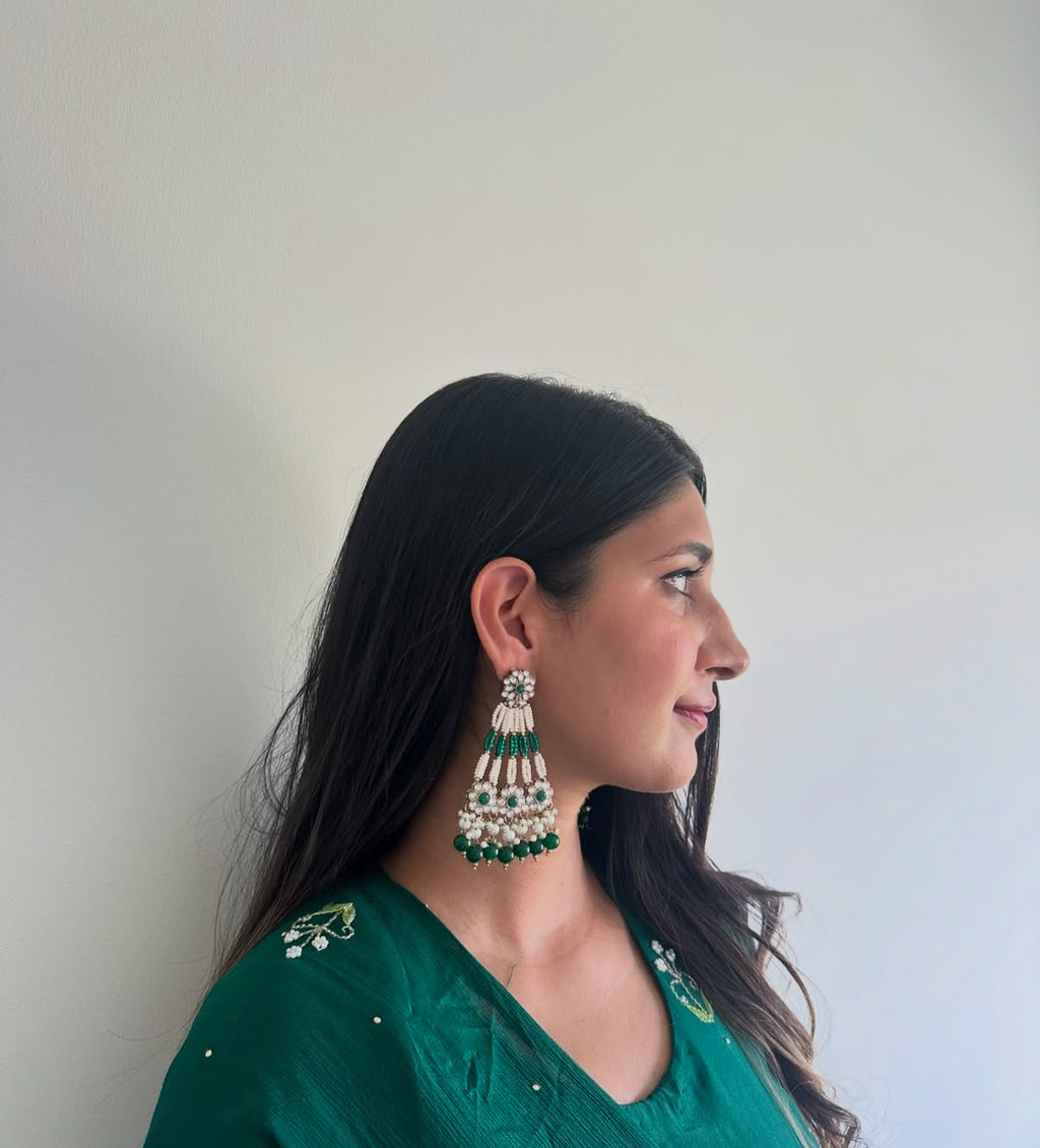 Harleen Earrings Green