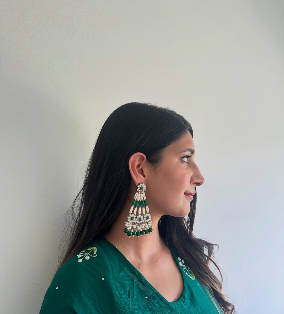 Harleen Earrings Green