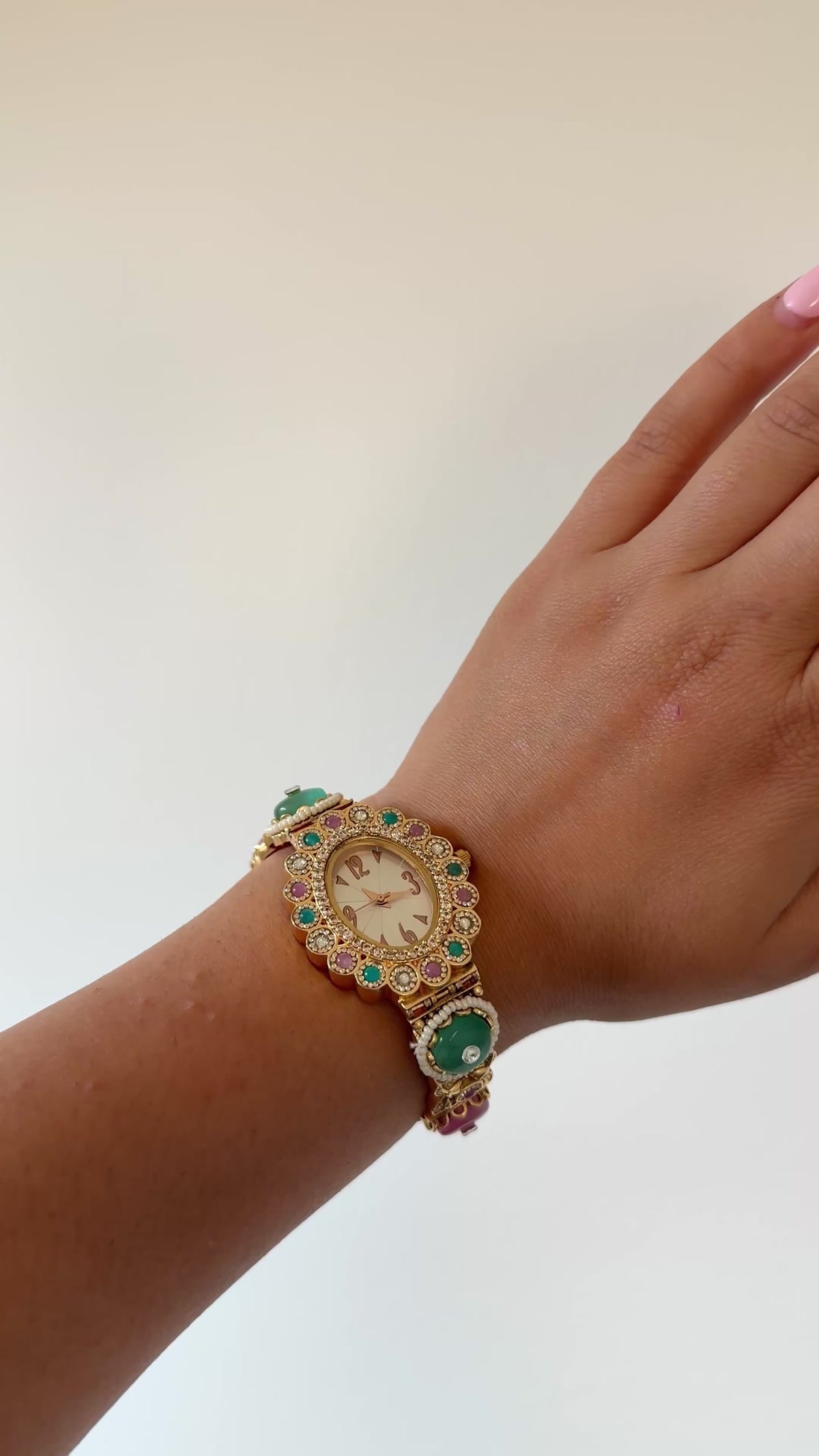Sara Bracelet Watch | Mint Pink